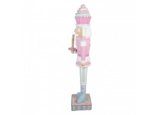 Christmas Decoration With LED Lighting Nutcracker 35x30x125 Cm Pink Plastic - 35*30*125 cm LED / 3*AA