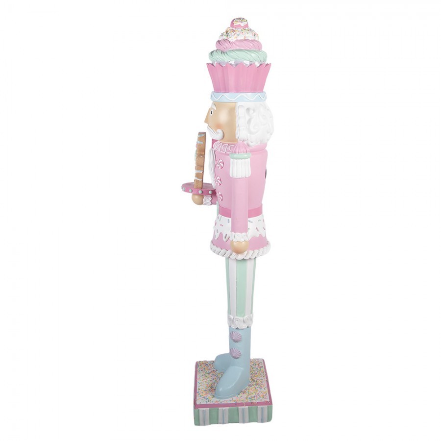 Christmas Decoration With LED Lighting Nutcracker 35x30x125 Cm Pink Plastic - 35*30*125 cm LED / 3*AA