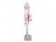 Christmas Decoration With LED Lighting Nutcracker 35x30x125 Cm Pink Plastic - 35*30*125 cm LED / 3*AA Clayre & Eef