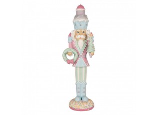 Christmas Decoration With LED Lighting Nutcracker 19x16x61 Cm Pink Plastic - 19*16*61 cm / 2*AA