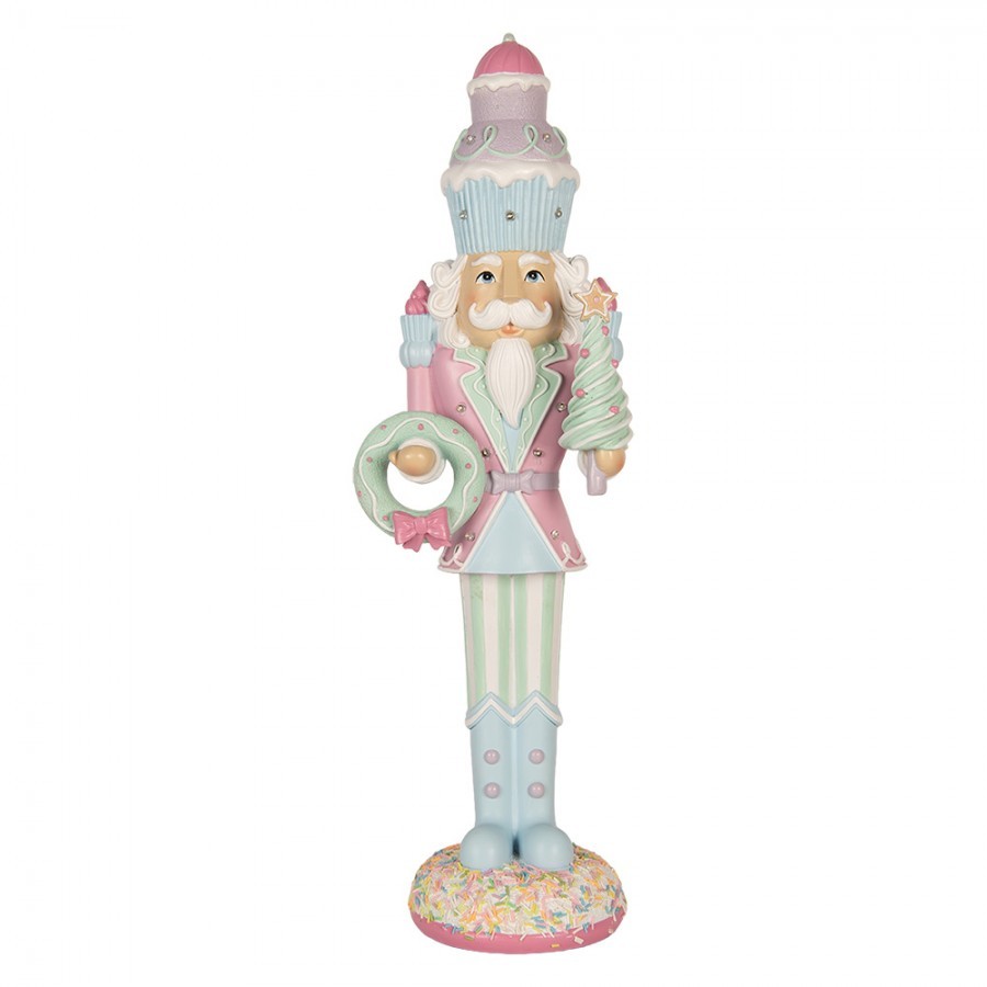 Christmas Decoration With LED Lighting Nutcracker 19x16x61 Cm Pink Plastic - 19*16*61 cm / 2*AA