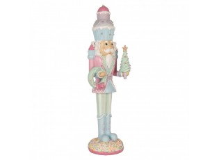 Christmas Decoration With LED Lighting Nutcracker 19x16x61 Cm Pink Plastic - 19*16*61 cm / 2*AA