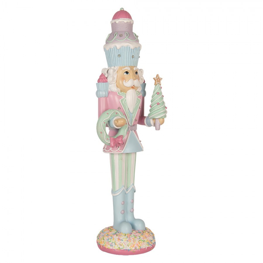 Christmas Decoration With LED Lighting Nutcracker 19x16x61 Cm Pink Plastic - 19*16*61 cm / 2*AA
