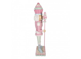 Christmas Decoration With LED Lighting Nutcracker 44x33x152 Cm Pink Plastic - LED 44*33*152 cm