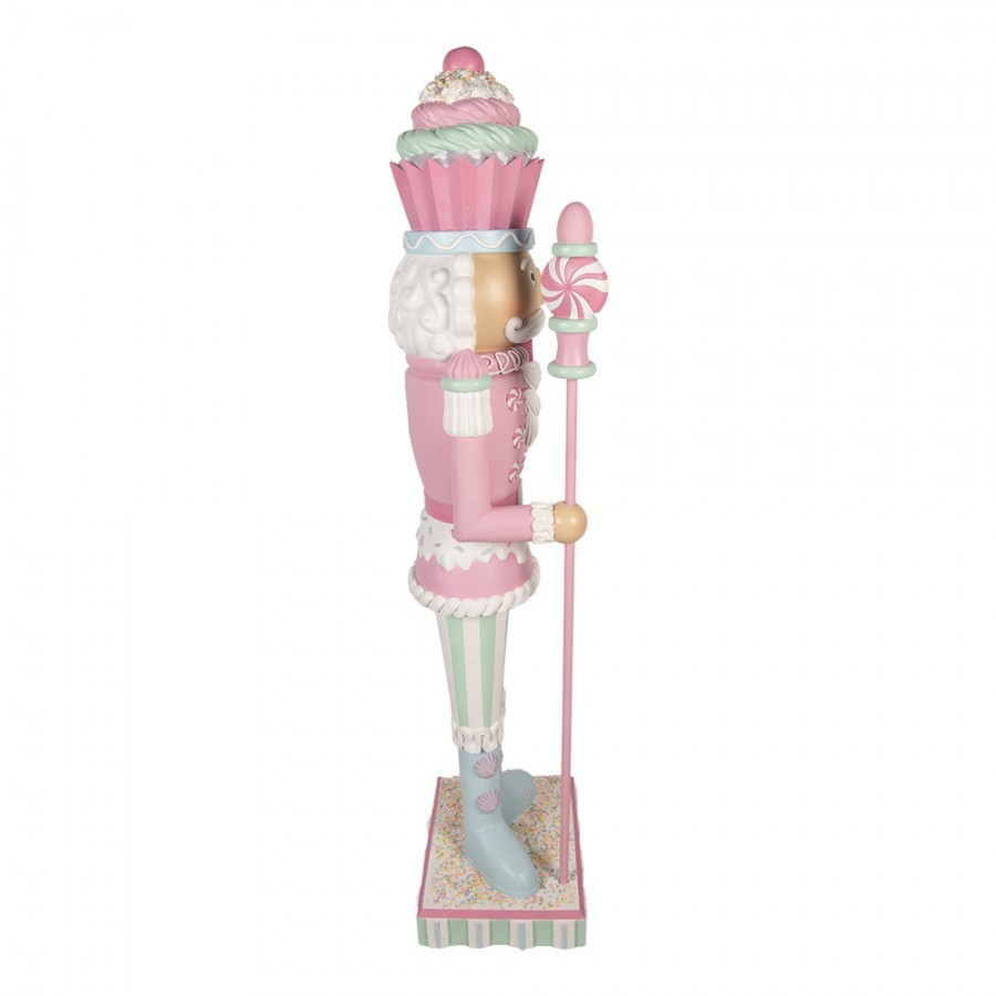 Christmas Decoration With LED Lighting Nutcracker 44x33x152 Cm Pink Plastic - LED 44*33*152 cm