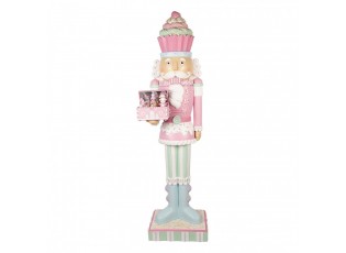 Christmas Decoration With LED Lighting And Music Nutcracker 59x49x216 Cm Pink Plastic - LED 59*49*216 cm