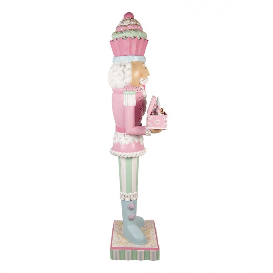 Christmas Decoration With LED Lighting And Music Nutcracker 59x49x216 Cm Pink Plastic - LED 59*49*216 cm