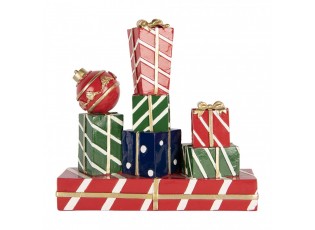 Christmas Decoration Figurine Gift 21x7x21 Cm Red Plastic - 21*7*21 cm