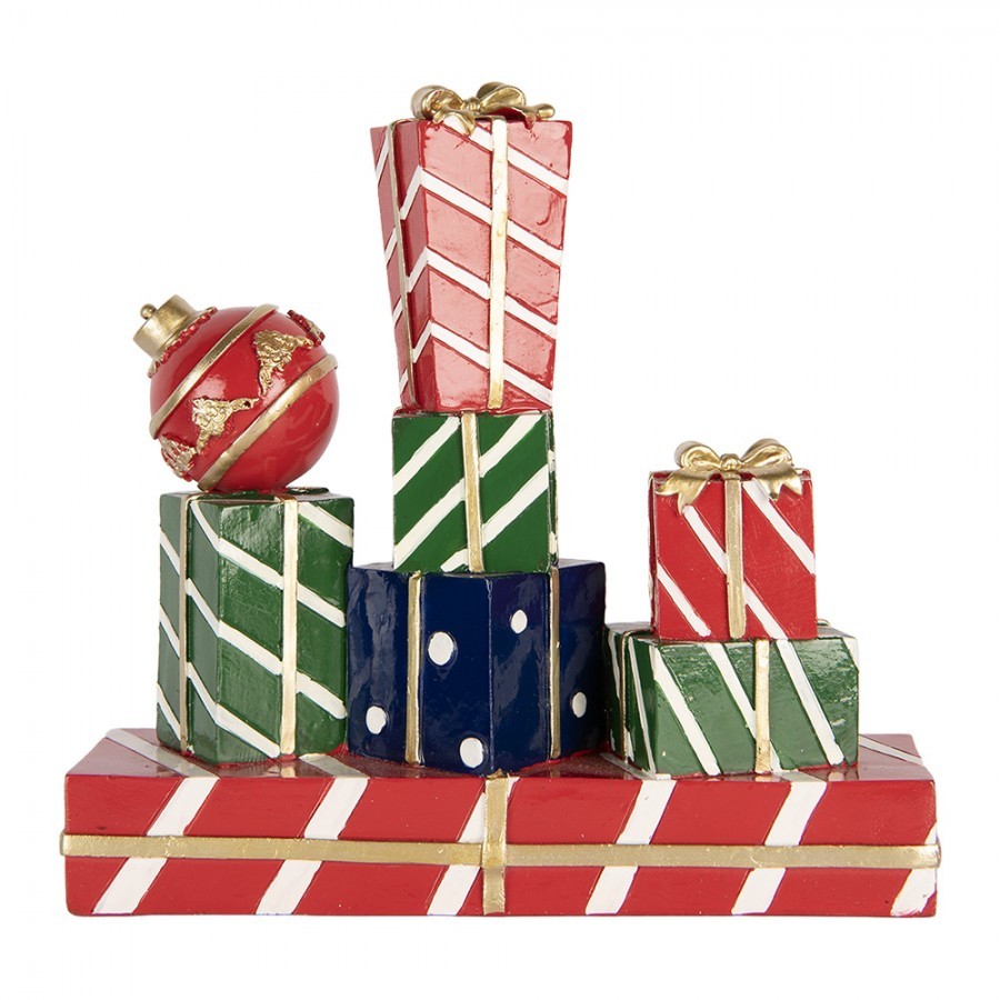 Christmas Decoration Figurine Gift 21x7x21 Cm Red Plastic - 21*7*21 cm