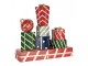 Christmas Decoration Figurine Gift 21x7x21 Cm Red Plastic - 21*7*21 cm Clayre & Eef