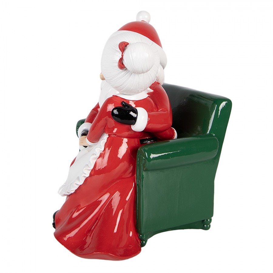 Christmas Decoration Figurine Santa Claus 15x17x20 Cm Red Plastic - 15*17*20 cm