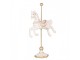Christmas Decoration Figurine Horse 8x4x13 Cm White Plastic - 8*4*13 cm Clayre & Eef