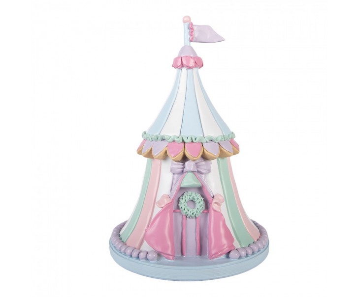 Christmas Decoration Figurine ? 20x29 Cm Pink Plastic - ? 20*29 cm Clayre & Eef