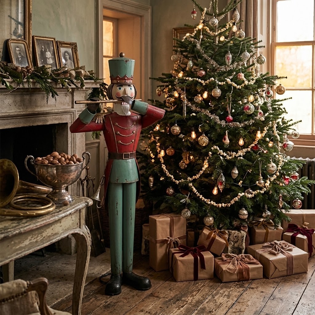 Kovová dekorace Louskáček Nutcracker s flétnou v životní velikosti - 70*48*163 cm Clayre & Eef Kovová dekorace Louskáček Nutcracker s flétnou v životní velikosti - 70*48*163 cm Clayre & Eef