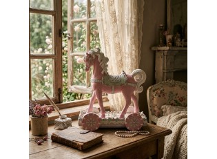 Dekorační růžová figurka koník Horse Pink - 35*16*38 cm