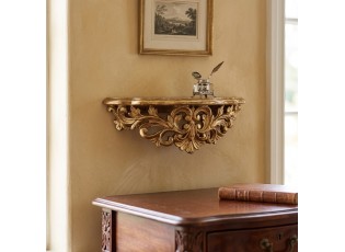 Zlatá antik nástěnná barokní konzole Baroque - 37*11*13 cm