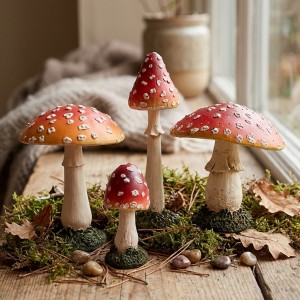 Dekorativní figurka muchomůrka - Ø 7*10 cm