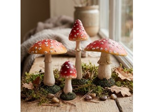 Dekorativní figurka muchomůrka - Ø 4*13 cm
