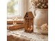 Rezavý svícen ve tvaru domku Rustic Charm - 5*6*12 cm Clayre & Eef