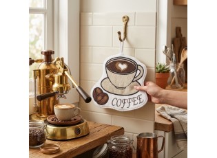 Plyšový ručník pro hosty Coffee - 20*1*22 cm