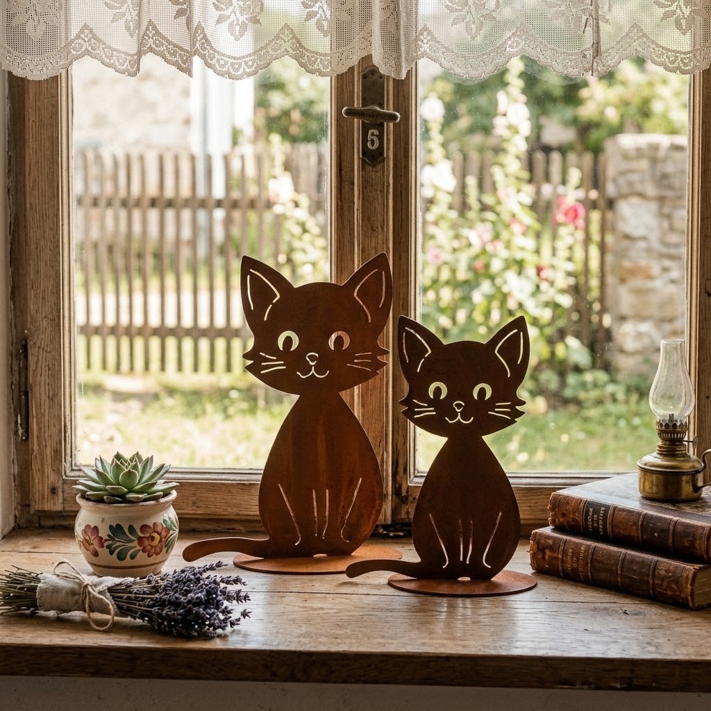 Rustikální rezavá dekorace kočka Cat Rust - 13*11*20 cm Clayre & Eef Rustikální rezavá dekorace kočka Cat Rust - 13*11*20 cm Clayre & Eef