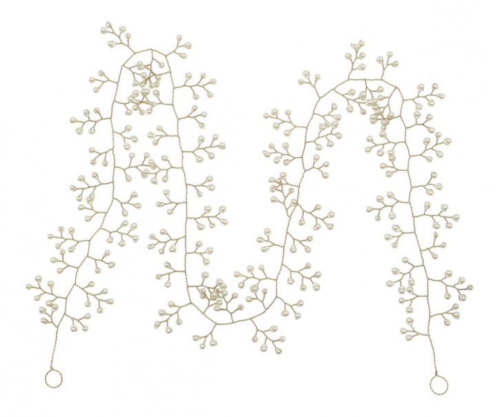 Luxusní vánoční girlanda s perličkami Glaze Forest - 100 cm Chic Antique