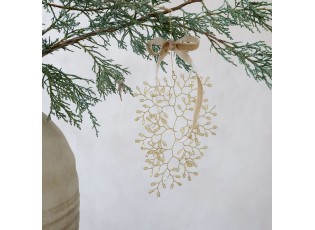 Luxusní dekorační ozdoba se skleněnými perličkami Glaze Forest - 10*13 cm
