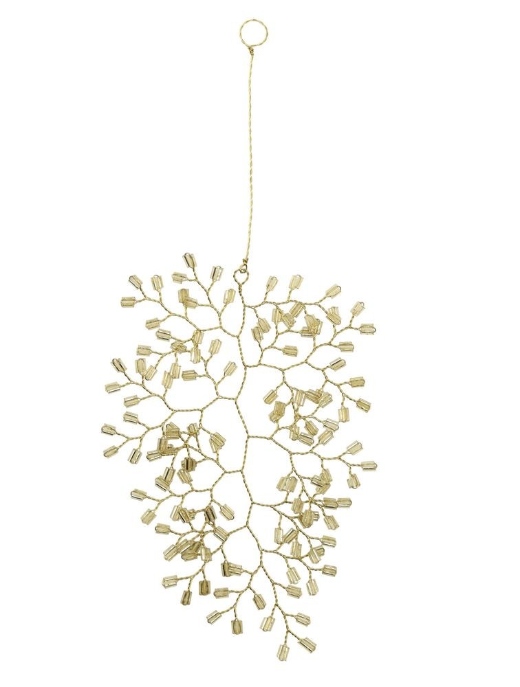 Luxusní dekorační ozdoba se skleněnými perličkami Glaze Forest - 10*13 cm