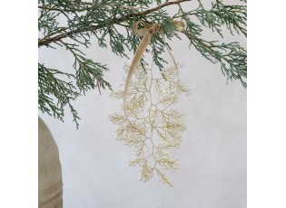 Luxusní dekorační ozdoba s perličkami Glaze Forest - 10*13 cm