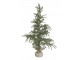 Zasněžený vánoční borovicový stromek v jutě a se šiškami Pine Tree - 60*120 cm Chic Antique