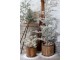 Zasněžený vánoční borovicový stromek v jutě a se šiškami Pine Tree - 55*120 cm Chic Antique