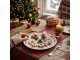 Porcelánový dezertní talířek se stromky Christmas Harmony - Ø 20*2 cm Clayre & Eef