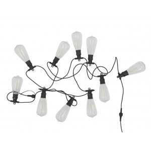 Venkovní světelný řetěz s 10-ti LED světly - bílá teplá - 3m / 9W
