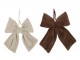 Sada 2ks závěsná dekorace mašle Chic béžová mocca - 28*36/ 22*26 cm Chic Antique