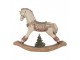 Béžový antik dekorační houpací kůň Rocking Horse - 55*14*46 cm Clayre & Eef