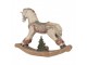 Béžový antik dekorační houpací kůň Rocking Horse - 55*14*46 cm Clayre & Eef
