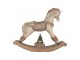 Béžový antik dekorační houpací kůň Rocking Horse - 55*14*46 cm Clayre & Eef