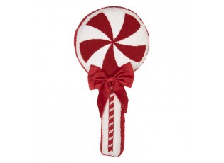 Červený dekorační polštář ve tvaru lízátka Lollipop - 25*53*4 cm