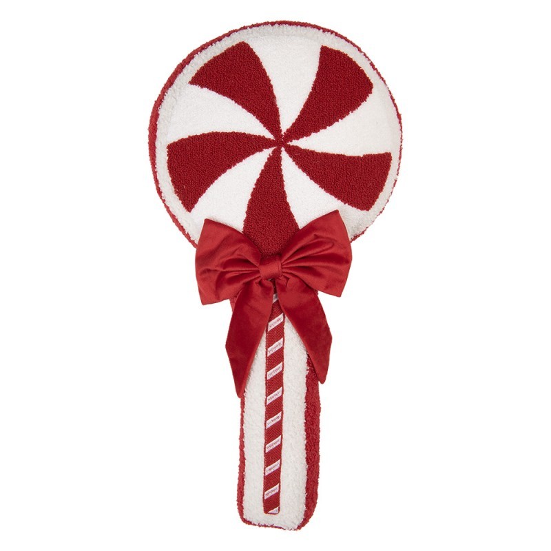 Červený dekorační polštář ve tvaru lízátka Lollipop - 25*53*4 cm