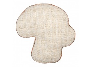 Béžový dekorativní polštář ve tvaru muchomůrky - 44*4*38 cm