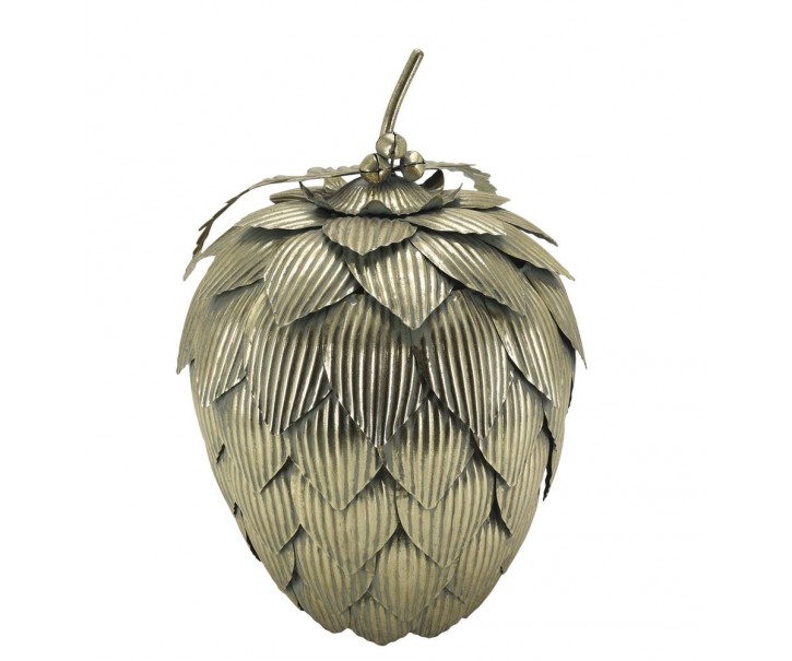 Elegantní kovová dekorace šiška v antik mosazi - 31*47 cm Chic Antique