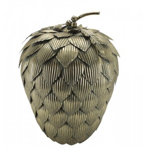 Elegantní kovová dekorace šiška v antik mosazi Vire Cone XL - 37*56 cm