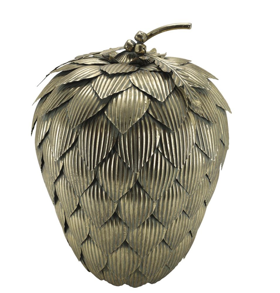 Elegantní kovová dekorace šiška v antik mosazi Vire Cone XL - 37*56 cm