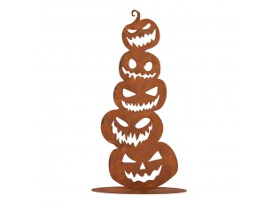 Rustikální rezavá dekorace dýně Halloween Rust - 15*20*40 cm