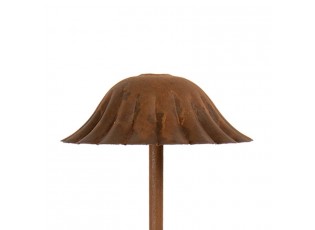 Rustikální rezavý kovový zápich houba L - Ø 14*41 cm