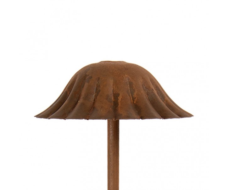 Rustikální rezavý kovový zápich houba L - Ø 14*41 cm Clayre & Eef