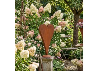 Rustikální rezavá dekorace srdce Heart Rust - 27*6*63 cm