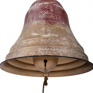 Obrovský kovový vintage závěsný zvon Bell s rolničkou - Ø 52*56 cm