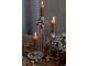 Mocca kovový svícen s květy na úzkou svíčku Charm Antique - 9*23 cm Chic Antique