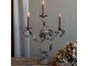 Mocca starý francouzský svícen s květy Charm Antique - 35*11*41 cm Chic Antique